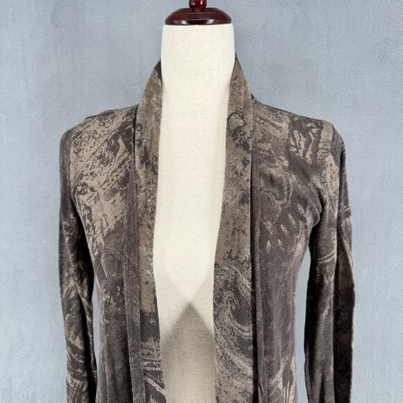 AllSaints Spitalfields Jacks Place Reflection Long Cardigan 6 Cotton Blend Brown - Picture 5 of 12